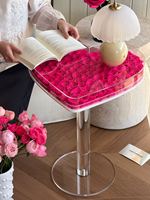 99 Roses Éternelles Luxe Table Basse en Acrylique en Forme de Piano Couleur Personnalisable Jardin Molly Romantique Saint-Valentin