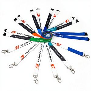 Lanyard Polyester Tenun Sablon Satin Sublimasi Logo Kustom Personal, Motif Anime Lucu Garis Kpop untuk Pelajar - Product Image 3