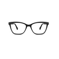 Monture de lunettes optiques œil-de-chat en acétate, chic et luxueuse, transparente, multicolore, avec charnière à ressort flexible, tendance