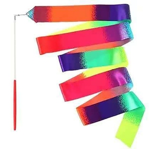 Cinta de Baile con Degradado de Colores al por Mayor, Cinta de Gimnasia Arcoíris Fluida para Entrenamiento Infantil - Product Image 1
