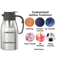 Botella de agua aislada personalizada 304, termo de acero inoxidable de doble pared, jarra, termo, tetera y café