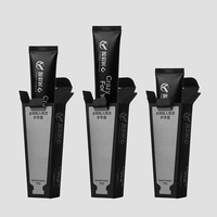 Boîte cadeau de luxe en carton noir personnalisée pour le maquillage Emballage de beauté pliable recyclable pour soins de la peau Stratification mate haut de gamme