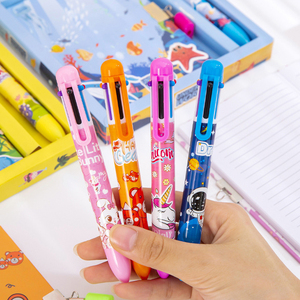 Cartone animato astronauta libro regalo Set di cancelleria per studenti Kit con dieci colori penna serratura diario all'ingrosso cancelleria - Product Image 5