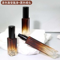Flacon pulvérisateur de parfum carré en verre dégradé 5ml 10ml avec vaporisateur, sans diffuseur à bâtonnets, modèle JB01