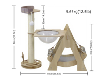 Arbre à chat, maison pour chat, balançoire, griffoir, capsule spatiale, corde en sisal écologique, tour pour chat toutes saisons, design moderne et luxueux, durable