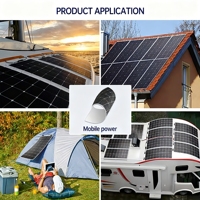 Panel Solar Flexible ETFE de Alta Eficiencia 100W 150W 200W, Módulo Solar Monocristalino 12V 24V para RV, Barco, Yate, Camping, Furgoneta, Sistema Fuera de Red