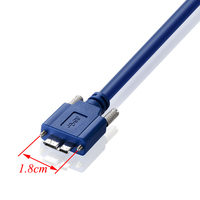 Kabel Data Bochara Micro USB 3.0 USB 3.0 Tipe A Male ke Micro USB 3.0 Male Berlapis Foil+Dikepang Berpelindung Dengan Panel Sekrup