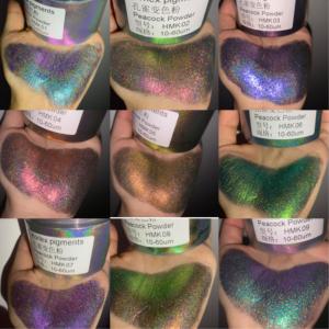 Korlex Super Shiny Holographic Watercolor Painting Slime Resin Cosmetics Color Shift Powder Holographic Chameleon <strong>Pearl</strong> <strong>Pigment</strong> - Product Image 6
