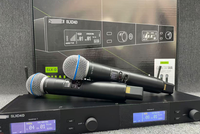 Microphone sans fil double tête SLXD4D BETA58A à véritable diversité pour spectacles sur scène, microphone sans fil pour performances en direct