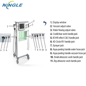 6 en 1 glowskin <span class=keywords><strong>o</strong></span> + oxígeno de carbono facial para salón de belleza - Product Image 3