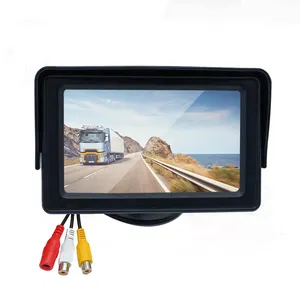 4.3 "สี TFT จอ LCD มองหลังรถยนต์4.3นิ้วจอ16:9รถยนต์ DC 12V สำหรับกล้อง DVD VCR