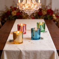 Meilleures ventes de pots à bougies en verre vides, récipients à bougies Starlit, pots à bougies pour la décoration de mariages et de fêtes