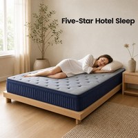 Kasur Hotel Ekspor Afrika Busa Memori Pegas Berlapis Kulit Dikemas Gulung Terkompresi Untuk Penggunaan Kamar Tidur Grosir