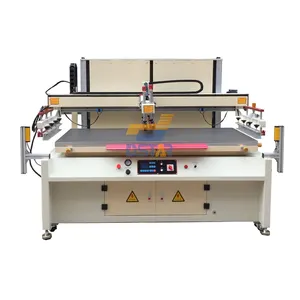 Electronic drive screen printer with vacuum work table