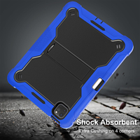 Ağır sağlam Tablet kapakları iPad Pro 11 inç M5 M4 darbeye hibrid yumuşak TPU tampon Kickstand geri kapakları