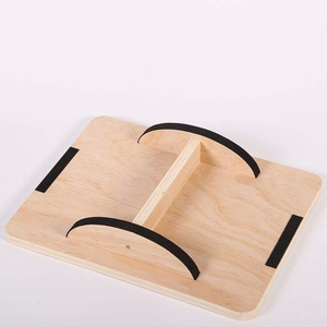 Tavola di Equilibrio Professionale in Legno Ecologico e Durevole per Esercizi <span class=keywords><strong>Gambe</strong></span> e Addominali, Tavola Basculante Antiscivolo per Stare in Piedi - Product Image 4