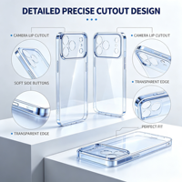 Casing HP Ultra Tipis Lembut TPU Mewah untuk 17/16/15 Kristal Jernih Tahan Guncangan Tahan Air Anti-Sidik Jari Anti-Kuning