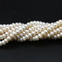 Rondelles blanches en forme de perles d'eau douce, 6-9-10mm, perles d'eau douce, en vrac, bon rapport qualité-prix, vente d'usine