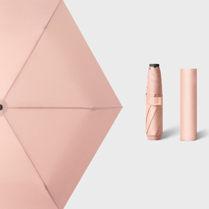 ร่มพกพาขนาดเล็กแบบพับสามทบน้ำหนักเบาพิเศษใช้สำหรับเดินทางพร้อมกันแสงยูวีป้องกันแสงแดดเคลือบสีดำฝน - Product Image 5