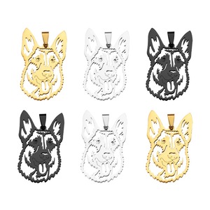 Pendentif Tête de Loup Gothique en Acier Inoxydable, Breloque DIY Punk pour Hommes et Femmes, Accessoire de Fabrication de Bijoux et Artisanat - Product Image 2