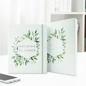 2024 düğün takvim planlayıcısı özel Logo toptan güzellik hediye dergisi Spiral ciltli notebooklar ile yönetici günlüğü çıkartmalar