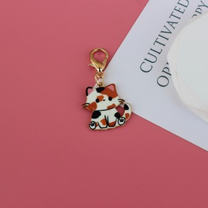 Mini Llavero de Gato Esmaltado, Colgante de Gato de Dibujos Animados, Accesorios DIY, Colgante de Gato de la Suerte, Decoración Colgante, Regalos para Niñas - Product Image 2