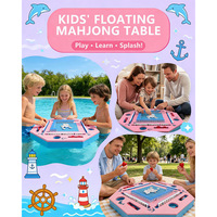 Table de Mahjong Flottante Prête à l'Expédition, Meilleure Vente, Tapis de Jeu d'Échecs Étanche en EVA pour Piscine, Vente Directe, Compatible avec Sam's Club