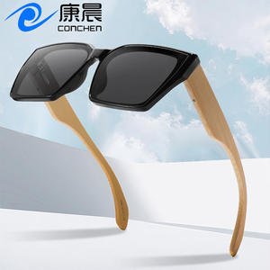 Gafas de Sol Cuadradas Grandes Estilo 2026, Protección UV400, Montura de PC, Patillas de Bambú, para Conducir, Protección Solar, Moda para Hombre - Product Image 4