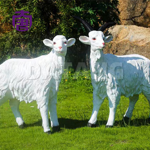 Escultura Decorativa LED con Motivo de Cabra de Fibra de Vidrio para Paisajismo de Parques y Decoración Temática de Animales al Aire Libre - Product Image 5