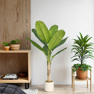 186cm de haut effet de feuille Unique <span class=keywords><strong>bananier</strong></span> artificiel intérieur/extérieur décoratif plante en pot vivante matière plastique pour anniversaire - Product Image 5