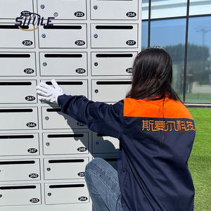 CHNSMILE Boîte <span class=keywords><strong>aux</strong></span> <span class=keywords><strong>lettres</strong></span> blanche verrouillable Boîte <span class=keywords><strong>aux</strong></span> <span class=keywords><strong>lettres</strong></span> en acier Boîte <span class=keywords><strong>aux</strong></span> <span class=keywords><strong>lettres</strong></span> d'appartement Boîte <span class=keywords><strong>aux</strong></span> <span class=keywords><strong>lettres</strong></span> en métal communautaire - Product Image 2