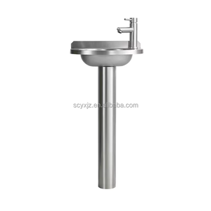 <span class=keywords><strong>Lavabo</strong></span> a colonna moderno per piccoli appartamenti con scarico, <span class=keywords><strong>in</strong></span> <span class=keywords><strong>acciaio</strong></span> inossidabile 304 lucidato, a foro singolo per <span class=keywords><strong>bagno</strong></span> - Product Image 1