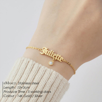Bracelet à breloques personnalisé EMANCO avec fleur de naissance, unisexe, décembre, plaqué or, acier inoxydable, cristal, strass, cadeau