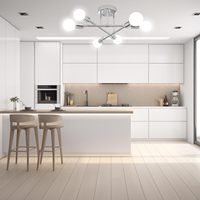 Lustre blanc moderne directement de l'usine, luminaire de plafond nordique, lampe de plafond artistique simple, éclairage LED intérieur pour restaurant, salon