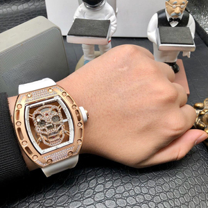 High-end men's mechanical <b>watch</b>, gold skull diamond-<b>set</b> tourbillon automatic <b>watch</b> - Product Image 4