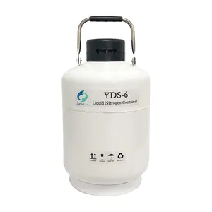 Conteneur d'azote liquide d'insémination artificielle YDS-6 6L petit réservoir de sperme de bétail récipient de stockage cryogénique de 6 litres Dewar