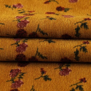 Grosir Kain Corduroy 8 Pits Bermotif Bunga Kecil, Kain Polyester Berkualitas Tinggi untuk Gaun Fashion, Tekstil Rumah, Tas, dan Kemeja - Product Image 6