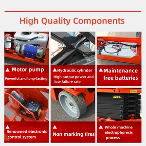 แท่นยกไฮดรอลิกแบบกรรไกรเคลื่อนที่ได้ ขนาด 6 ม. 10 ม. ยอดขายดีที่สุดของจีน แท่นยกทำงานแบบไฟฟ้า - Product Image 5