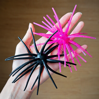 WildTrek En gros Leurre souple flottant en TPE de 25 mm, type boule d'épine de mer, appât à pointes, swimbait pour la pêche au bar et au mandarin
