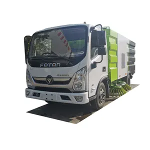 China supplier low price 5000L 6000L water tank and waste box Road Sweeper Truck