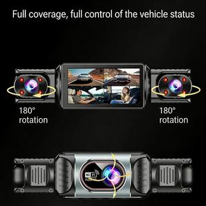 Caméra de tableau de bord GPS portable double objectif 2.5G pour voiture avec enregistreur vidéo grand angle 140°, WiFi, <span class=keywords><strong>SIM</strong></span>, plateforme Cloud DVR et application de visualisation en direct - Product Image 1