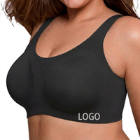 Sujetador sin Costuras SHANGBINI para la Menopausia, Talla Grande, Cuello Redondo, Transpirable, de Punto, con Soporte