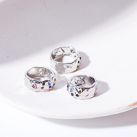 Bague vintage en laiton plaqué or 18 carats pour femmes, pierres précieuses naturelles et colorées serties de zircons CZ, bijoux chics en argent et cuivre