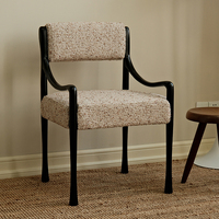 Fauteuil de dossier moderne en tissu de luxe rétro nordique Chaises de restaurant d'hôtels modernes