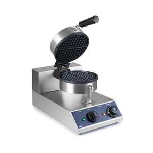 Macchina per waffle professionale in acciaio inox, di qualità commerciale, con timer e controllo della temperatura. - Product Image 1