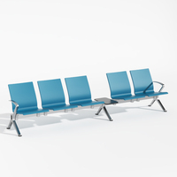 Chaise d'attente de bureau confortable pour 5 personnes Design tendance pour les écoles, les hôpitaux, les aéroports et les invités en visite