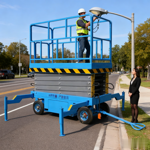 CE Factory Price High Quality Electric Hydraulic Scissor Lift Aerial <b>Work</b> <b>Platform</b> New Metal Construction Hoist Home Use Hotels - Product Image 1