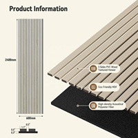 Panneaux acoustiques en bois lamellé-collé à 3 côtés, noyau en MDF, support en feutre polyester, absorption acoustique, Akupanel, revêtement mural intérieur