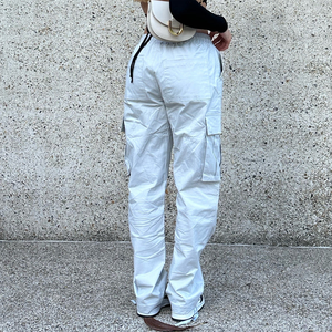 <span class=keywords><strong>Pantaloni</strong></span> Cargo <span class=keywords><strong>Neri</strong></span> Unisex <span class=keywords><strong>con</strong></span> Coulisse, Stile Streetwear, Vestibilità Ampia, Bottoni <span class=keywords><strong>Laterali</strong></span>, 6 <span class=keywords><strong>Tasche</strong></span>, Modello Baggy - Product Image 6