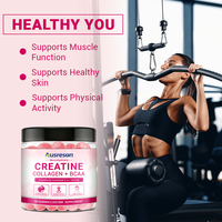 Ausreson OEM Supplément Musculaire Sans Sucre Or Créatine et Collagène Monohydrate BCAA Pré-Entraînement Gommes Créatine Collagène BCAA